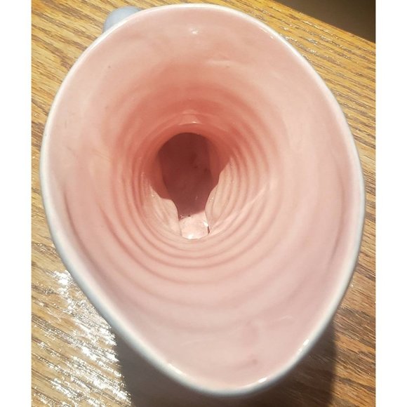 McCoy Blue Plenty of Hope*McCoy Pottery*1940s Vase* Cornucopia Vase - Picture 6 of 7